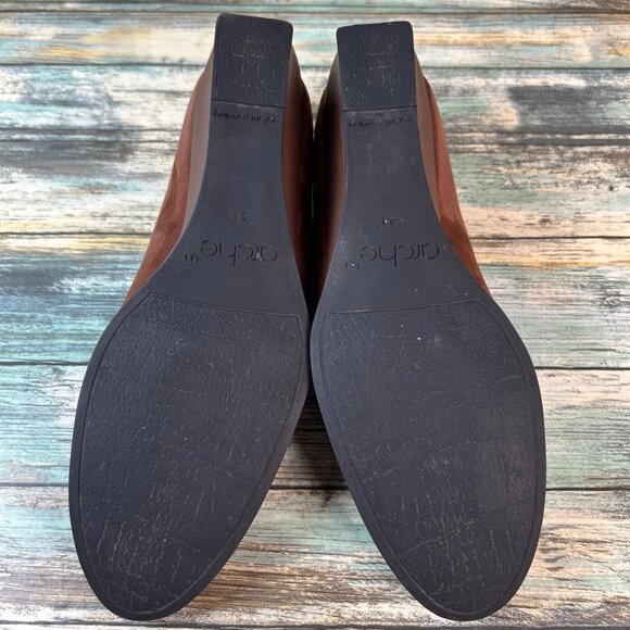 Arche Wedge Pumps Womens 9.5 Brown Nubuck Leather Dress Formal Shoe Comfort Heel - Picture 6 of 13